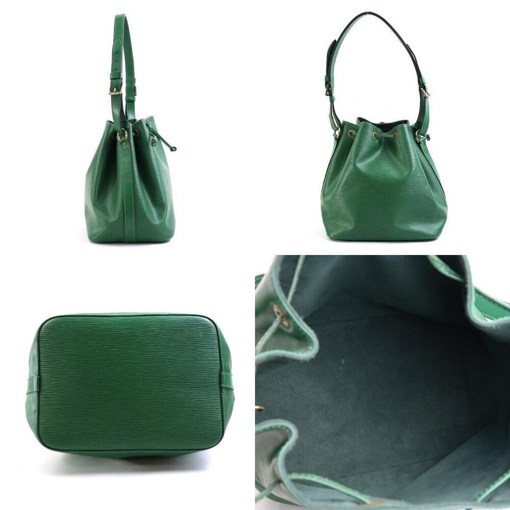 Louis Vuitton Gold Bag Epi Green Leather Shoulder Gold Green